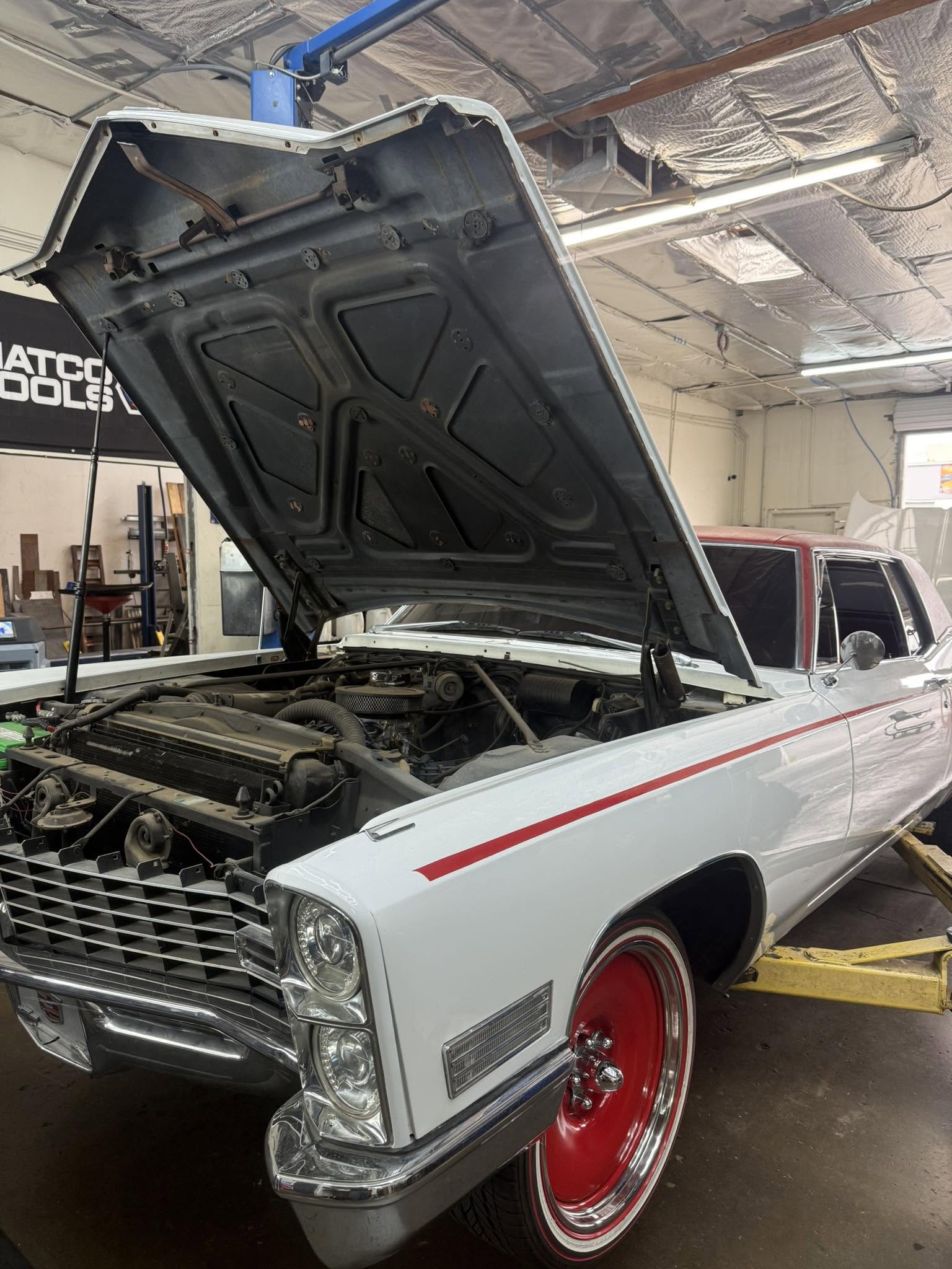 Classic Cadillac in the bay